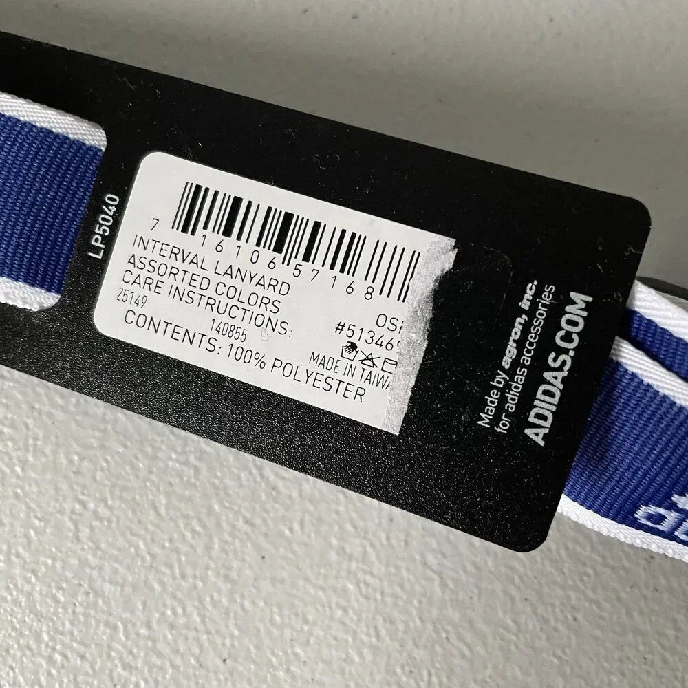 Adidas Interval Key ID Lanyard Blue, Athletic, One Size